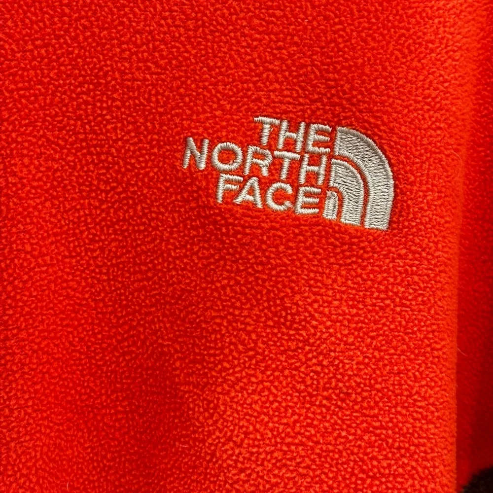 The North Face Boy’s Red and Gray 1/4 Zip Fleece